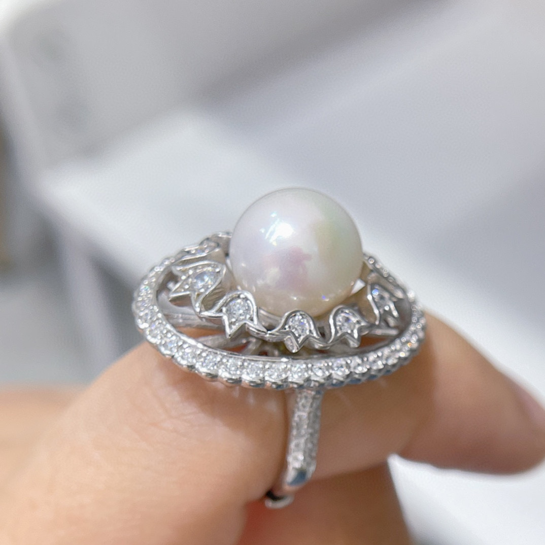 Sterling Silver Natural Edison Pearl Ring - Image 4 of 4