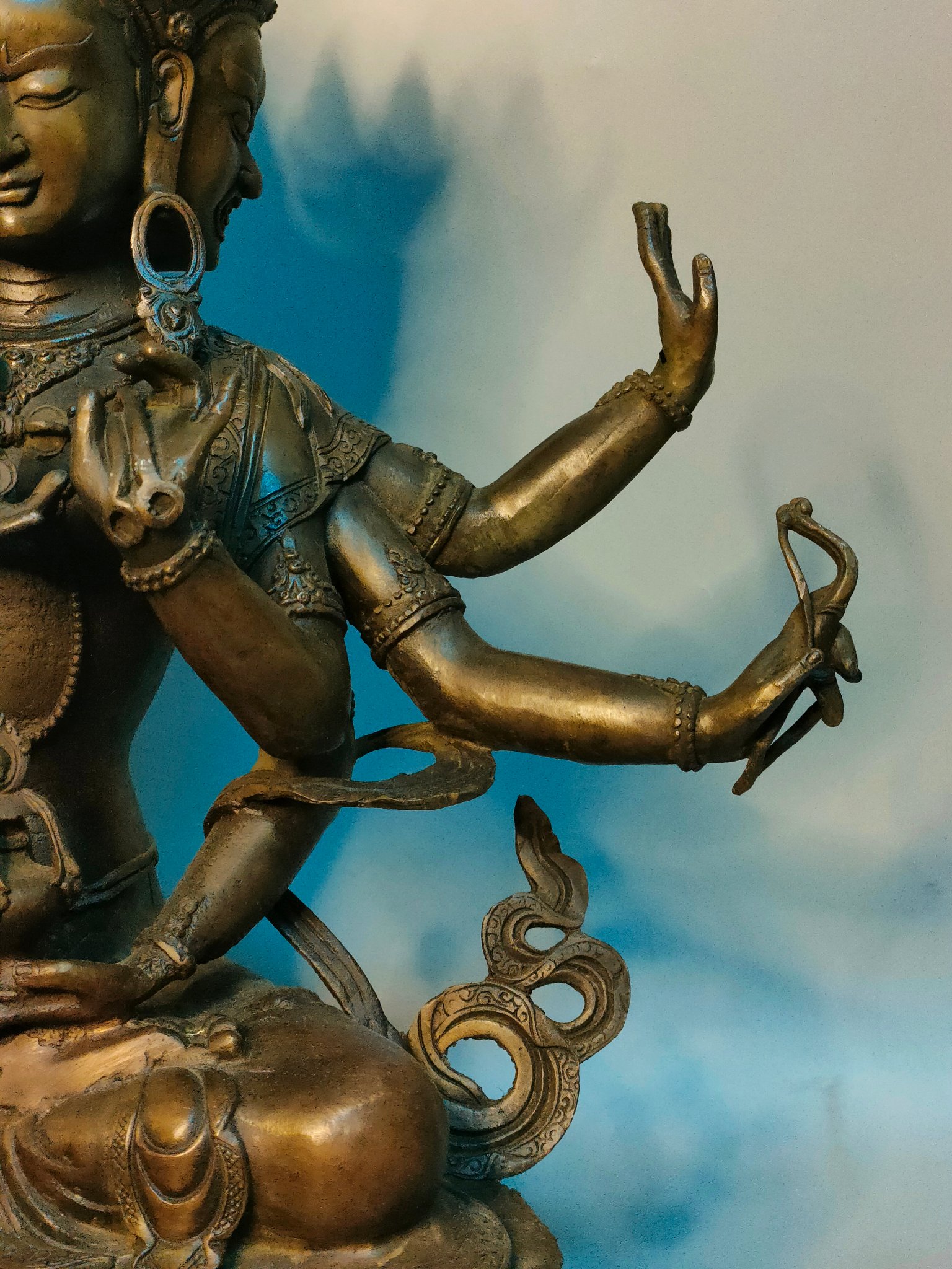 copper buddha statue - Bild 5 aus 9