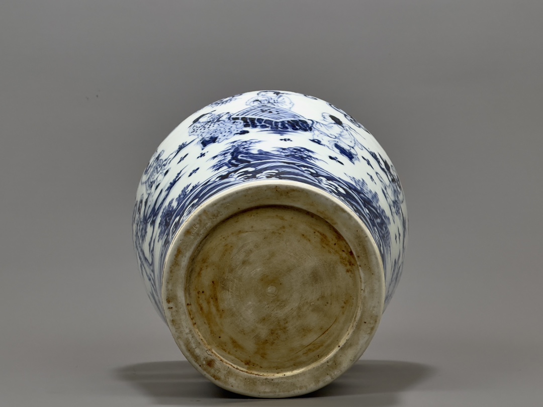 Ming Xuande blue and white plum vase with figure pattern - Image 9 of 9