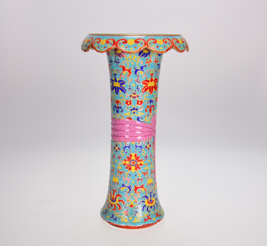 Qing Dynasty Qianlong Enamel Gold Goblet with Passion Flower Patterns - Image 4 of 9