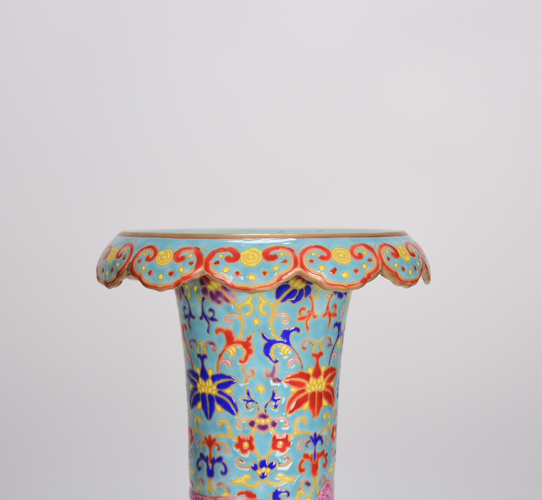 Qing Dynasty Qianlong Enamel Gold Goblet with Passion Flower Patterns - Image 5 of 9