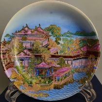 Qing Dynasty Yongzheng year enamel painted gold appreciation plate