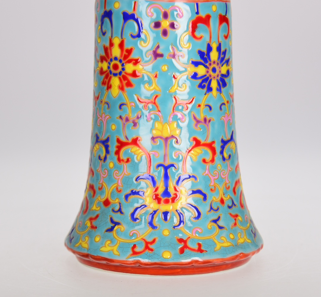 Qing Dynasty Qianlong Enamel Gold Goblet with Passion Flower Patterns - Image 7 of 9