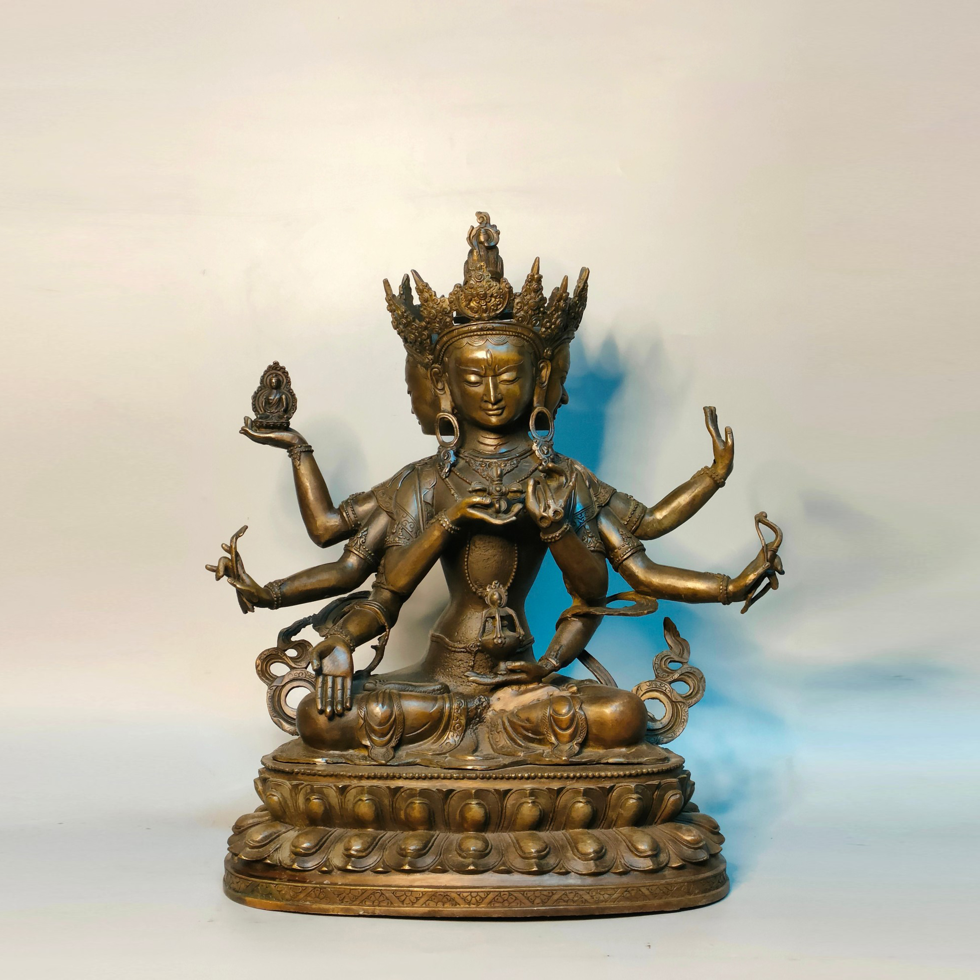 copper buddha statue