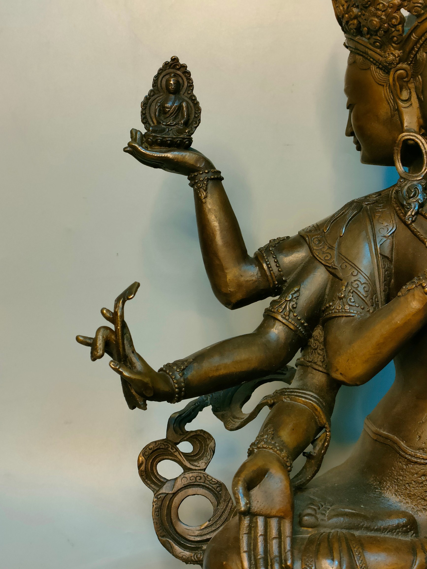 copper buddha statue - Bild 4 aus 9