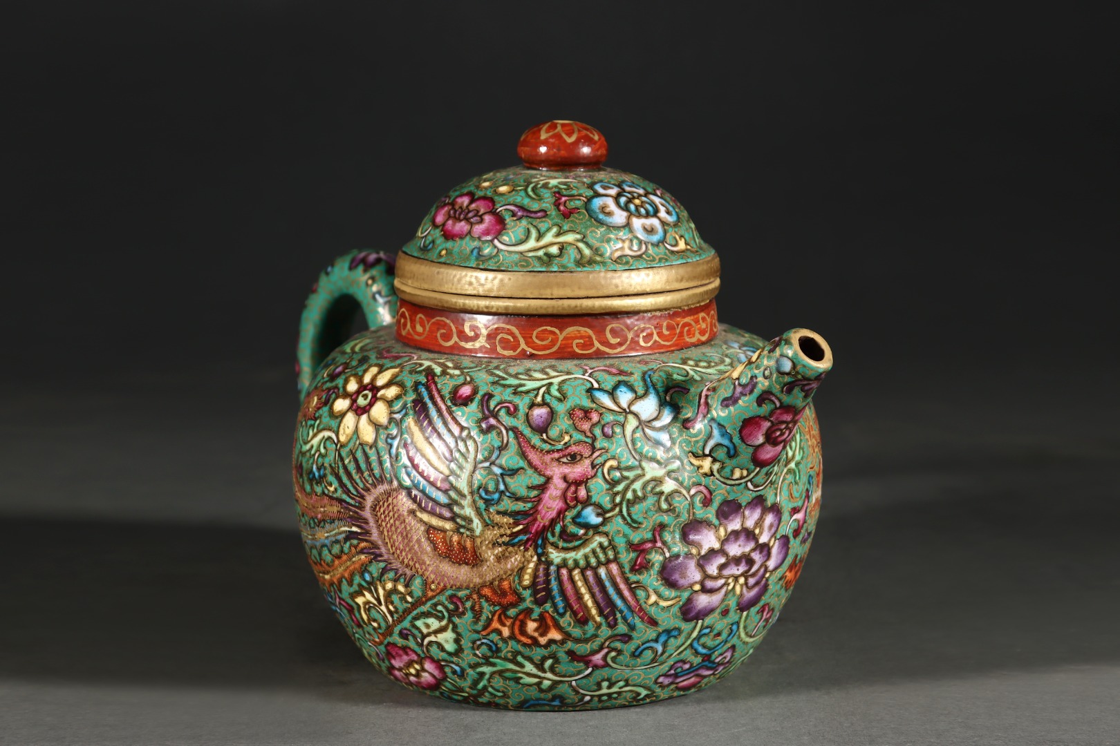 Qing Dynasty Old Zang: Enamel Original Mineral Purple Clay Pot - Image 5 of 9