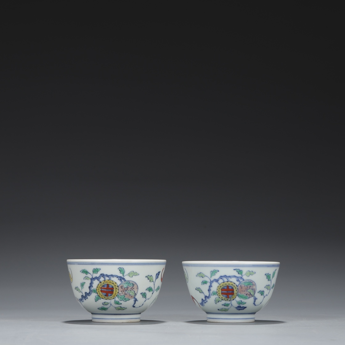 Chenghua of Ming Dynasty A pair of doucai pattern cups - Image 6 of 8