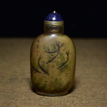 Glazed hand-painted snuff bottle