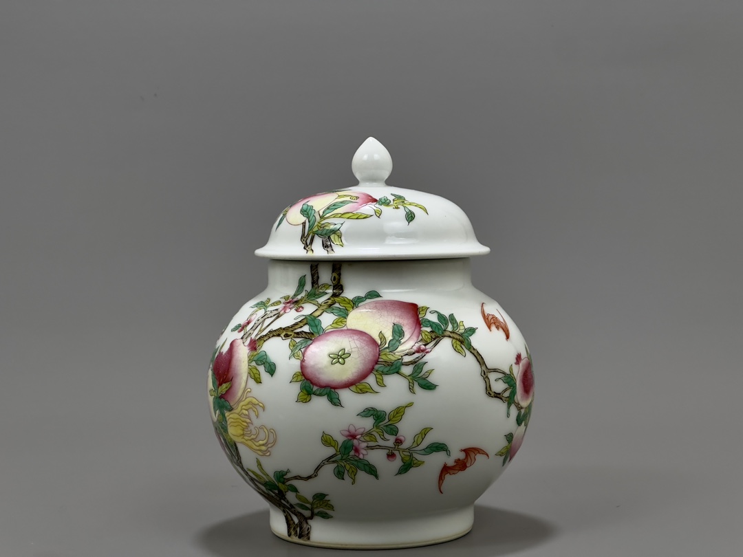 Qing Dynasty Yongzheng enamel jar with three patterns - Image 3 of 9