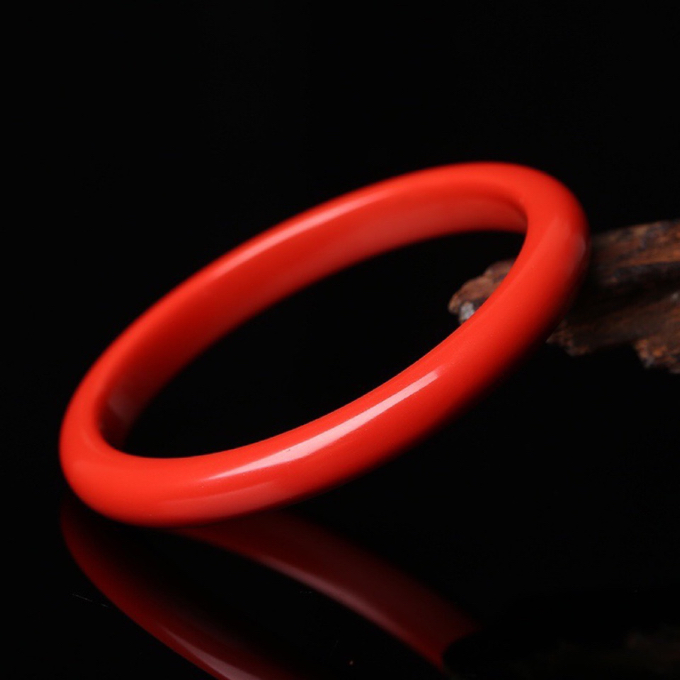 Natural raw mineral cinnabar exquisite red sand bracelet - Bild 3 aus 5