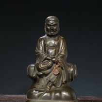 Worshiping religious Buddha statues, copper and gold rubbing [Dharma Patriarch]