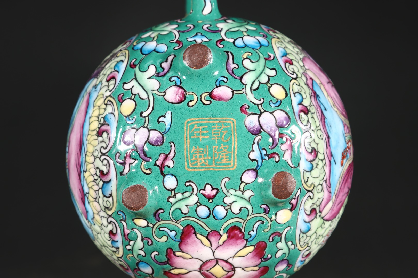 Qing Dynasty Old Zang: Enamel Original Mineral Purple Clay Pot - Image 9 of 9