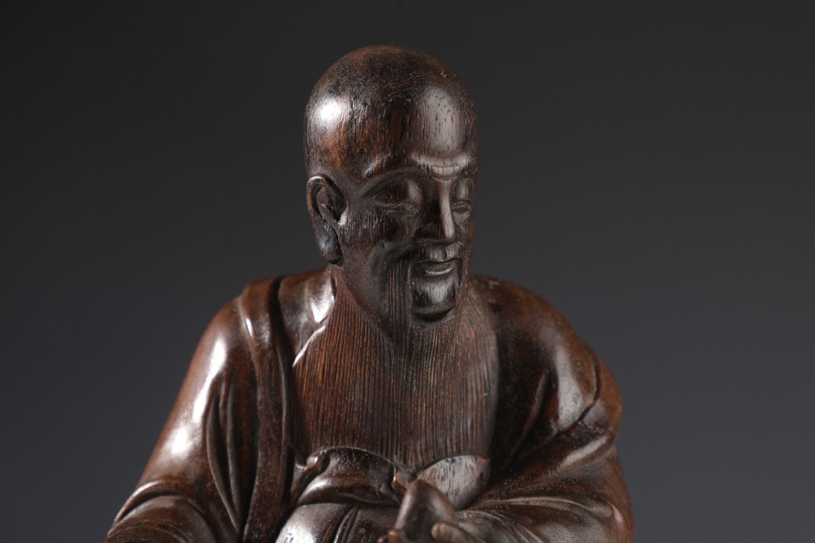 Qing Dynasty: Precious sunk old agarwood medicine fairy seated statue - Image 3 of 9