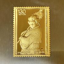 Top quality item ALL Pure gold "Motoiku Kanto" by Horiyanagi Stamp type relief Commemorative medal