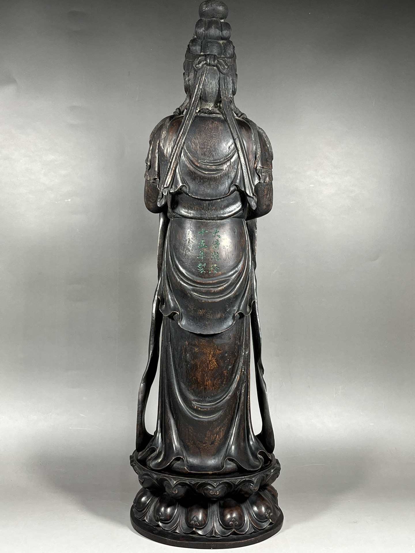 Qing Dynasty Old Agarwood Qi Nan "Avalokitesvara" Ornament - Image 3 of 9