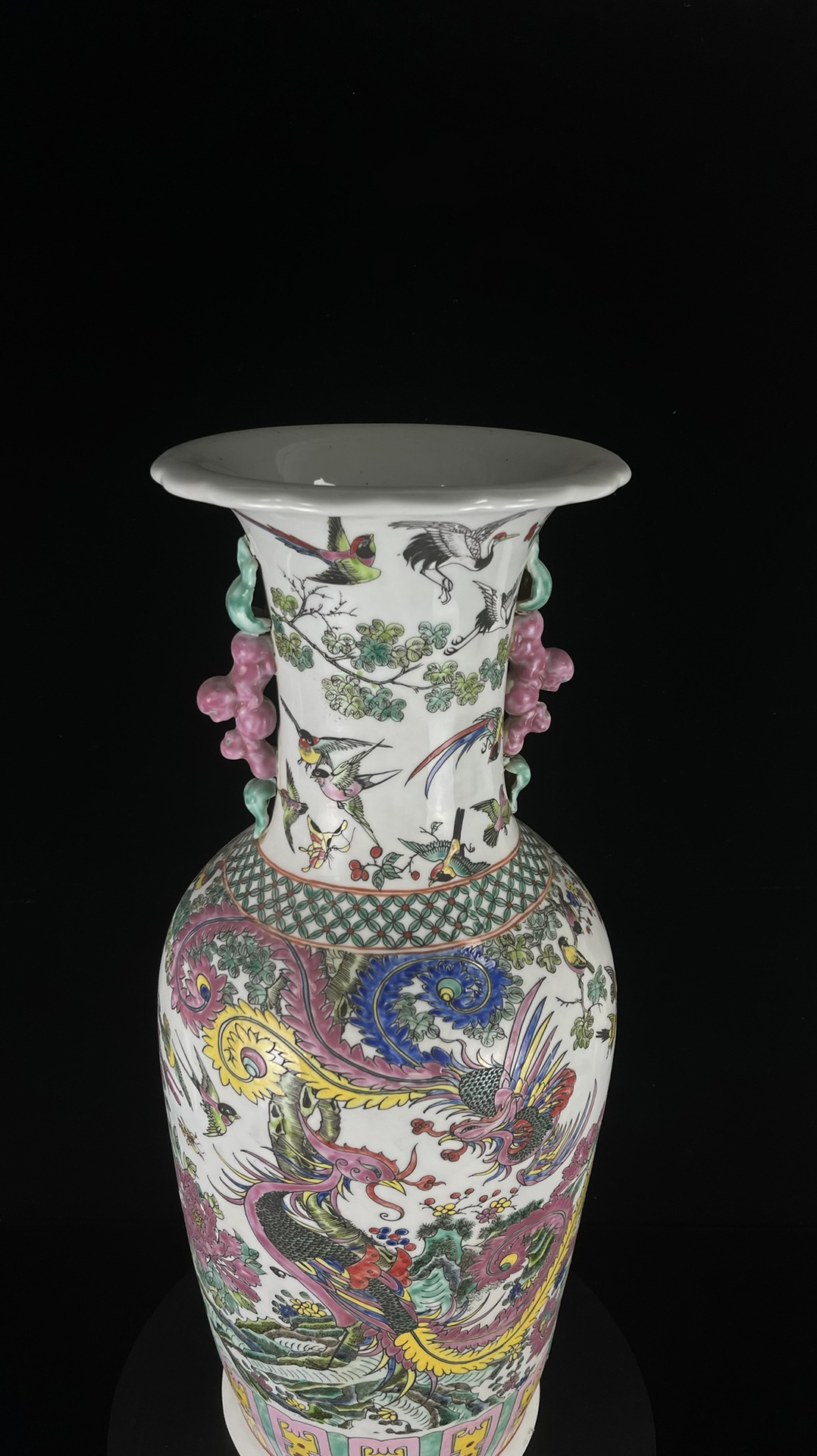 Large flower and bird vase made in the Kangxi period of the Qing Dynasty - Image 8 of 9