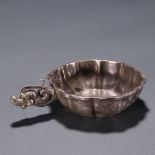 Qing Dynasty sterling silver dragon head cup