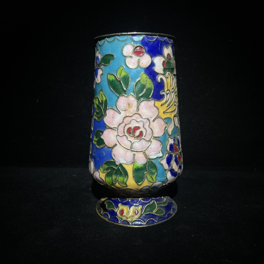 Cloisonn¨¦ enamel pen holder - Bild 3 aus 6