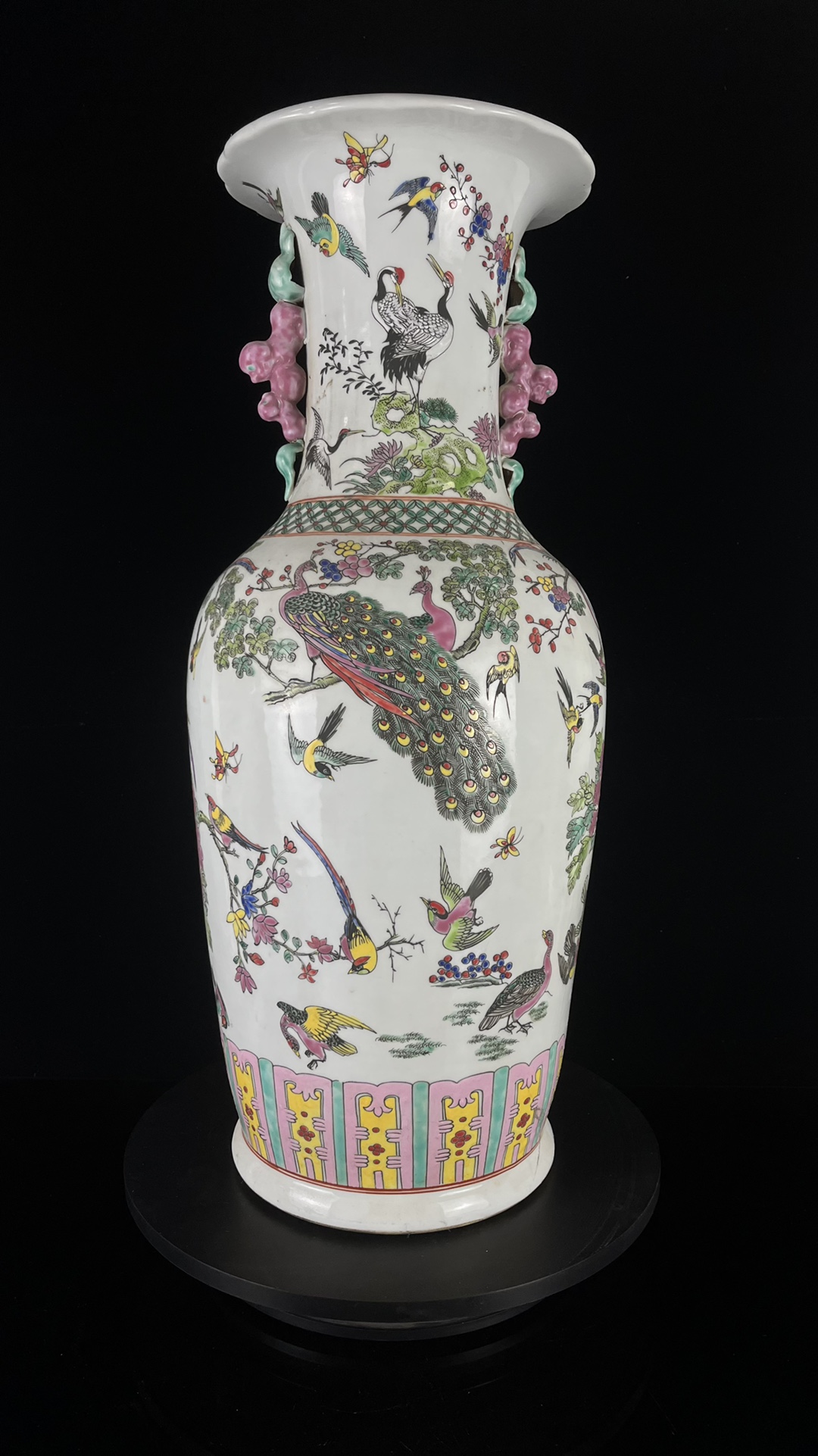 Large flower and bird vase made in the Kangxi period of the Qing Dynasty - Image 4 of 9