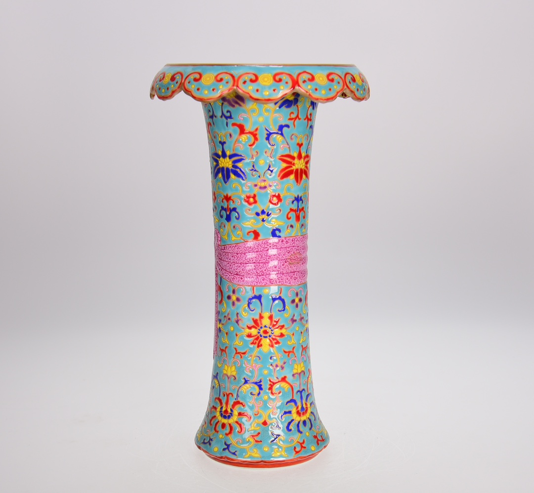 Qing Dynasty Qianlong Enamel Gold Goblet with Passion Flower Patterns - Image 2 of 9