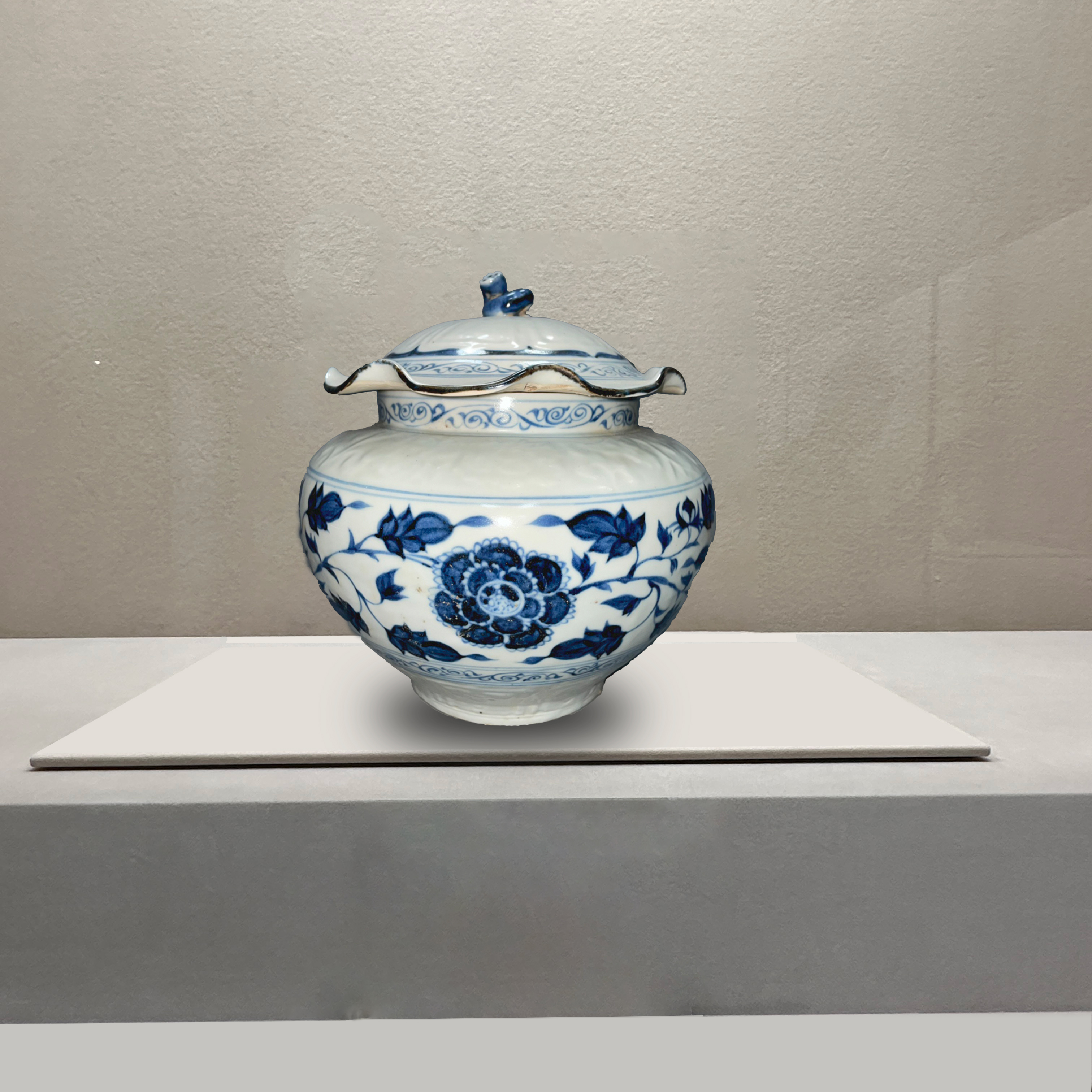 Yuan Dynasty Lotus Leaf Lid Jar - Image 2 of 10