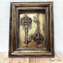 Wall Decoration Wall Decor Royal Salon KEY Antique Key Miscellaneous Items Picture Frame