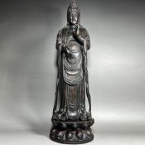 Qing Dynasty Old Agarwood Qi Nan "Avalokitesvara" Ornament