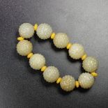 Hotan Jade Nail Pattern Bracelet