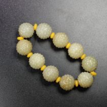 Hotan Jade Nail Pattern Bracelet