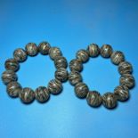 Fine collection of agarwood bracelets