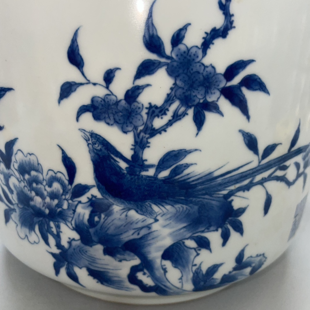Wangbu flower and bird flower pot from the late Qing Dynasty - Image 5 of 9