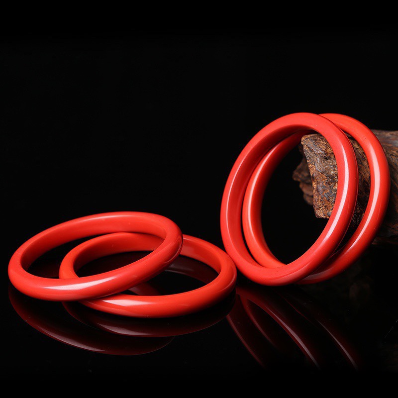 Natural raw mineral cinnabar exquisite red sand bracelet - Bild 5 aus 5