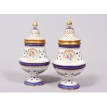 Pair of sugar shakers, probably France, c. 1900/1st half 20th C.