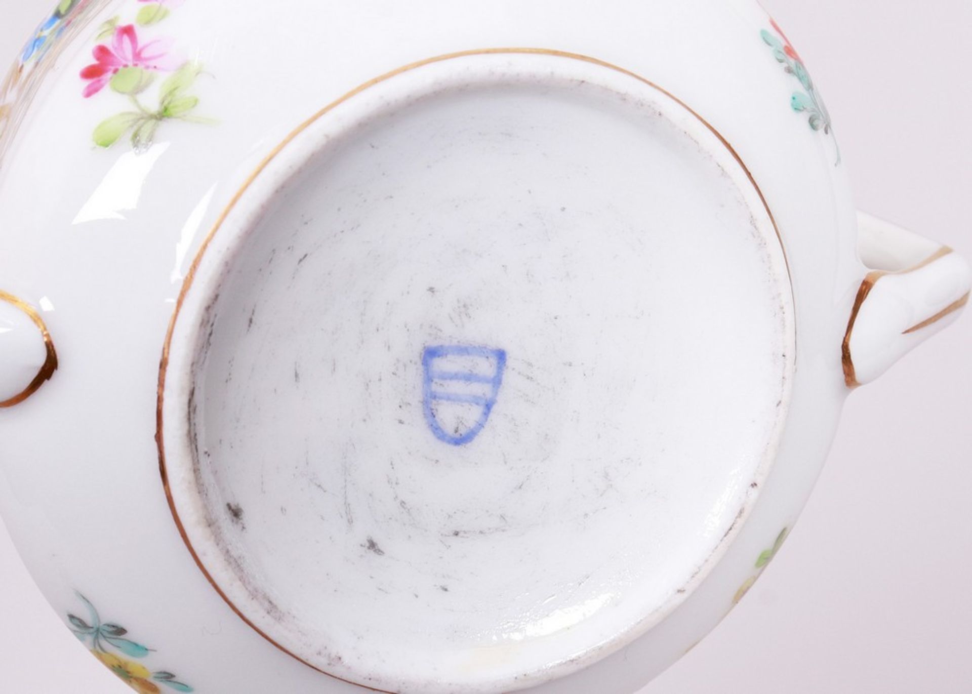 Rest of tea service with shield mark, floral decoration, 1st half 20th C. - Image 10 of 11