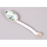 Spoon, Meissen, “Indisch Grün” decor, probably 1951