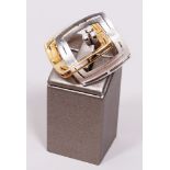 Modernism brooch, 585 yellow/white gold