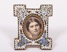 Kleiner Mosaik-Rahmen, wohl Italien, 1900/20