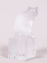 Katze, Lalique France, Frankreich, 2. Hälfte 20.Jh.