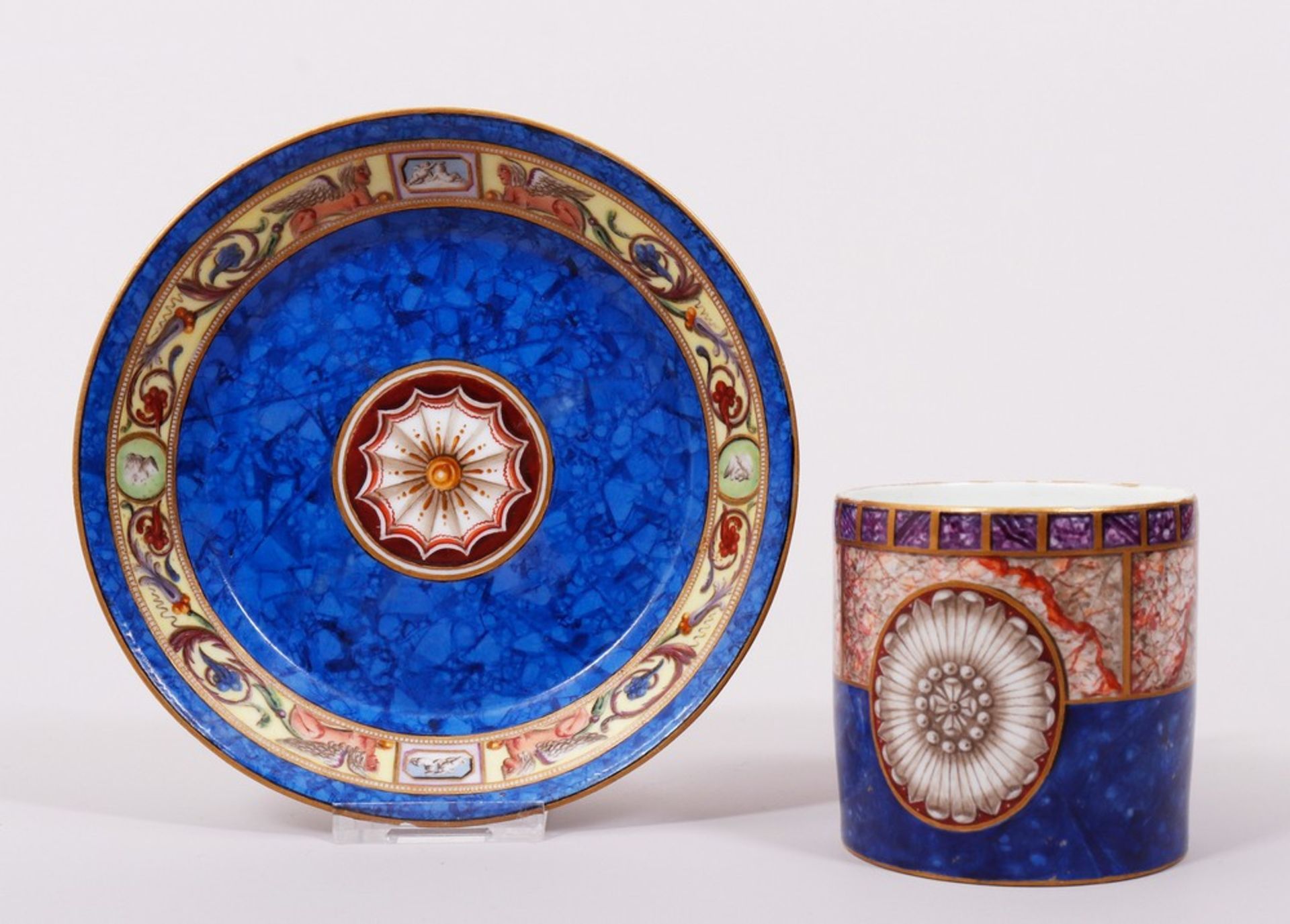 Empire cup with saucer, Meissen, Marcolini period, 1774-1814