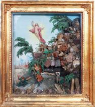 Diorama, "Auferstehung Christi", wohl süddeutsch, 18./19.Jh.