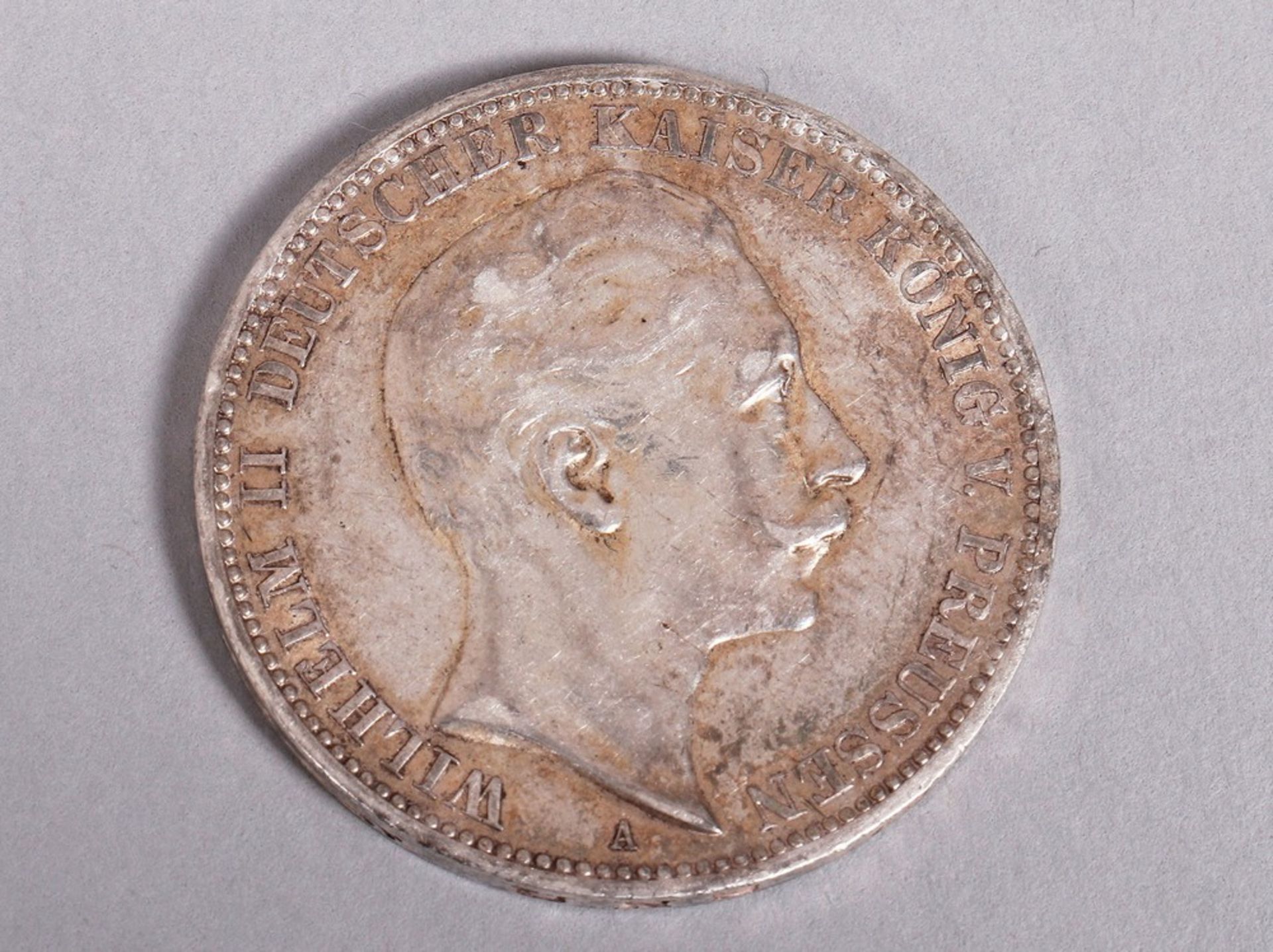 Prussia, 3 marks, 1912 A, SS-VZ, silver