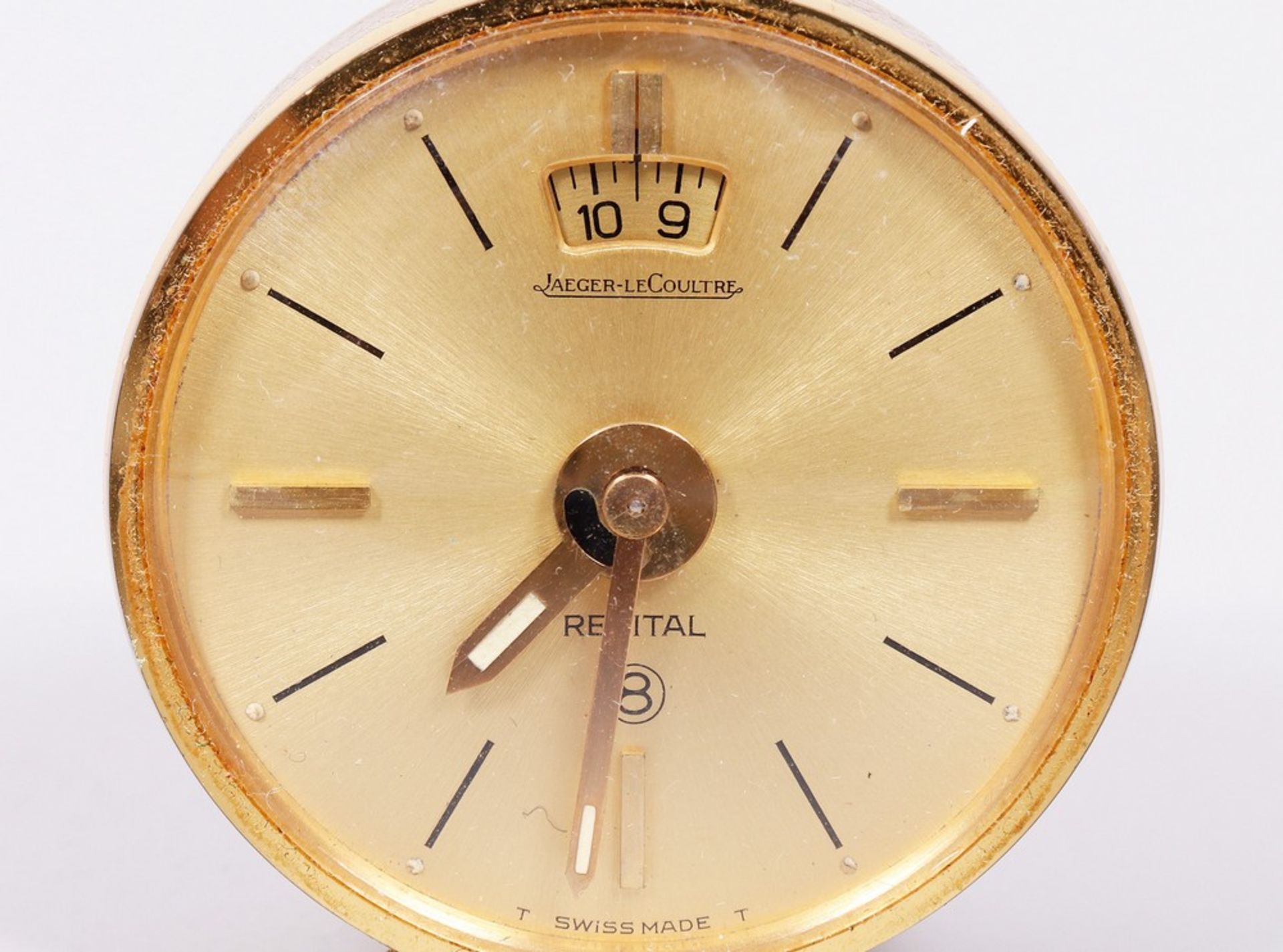 Travel alarm clock/table clock in the original case, Jaeger Le Coultre, mid-20th C. - Image 4 of 7