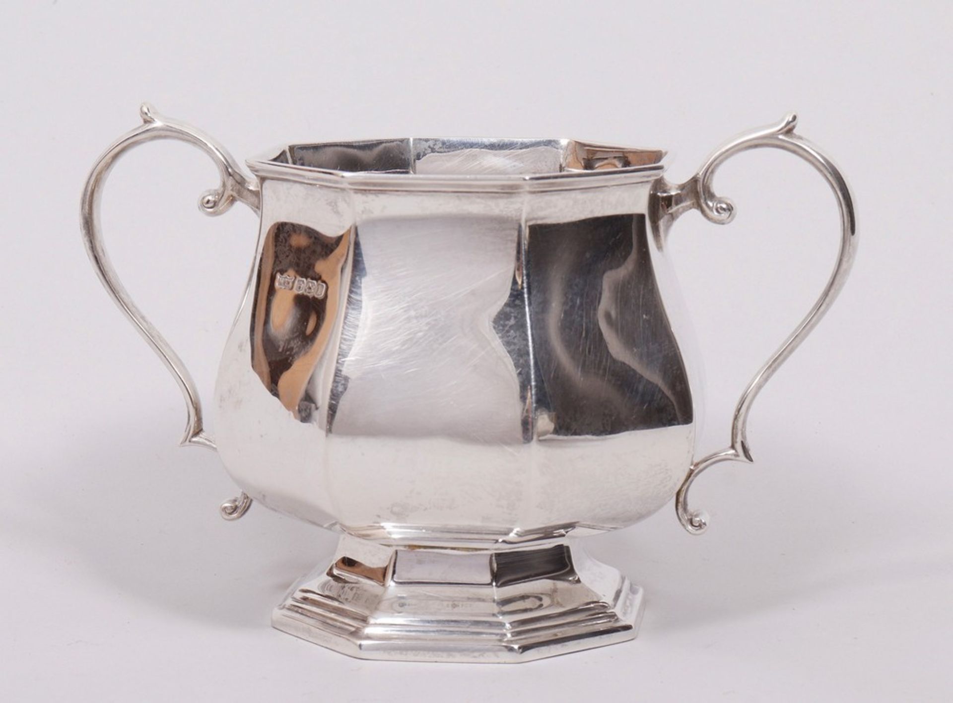 Teapot, creamer, sugar bowl, 925 silver, Mappin & Webb, Sheffield, c. 1920-21/1928-29 - Image 6 of 7