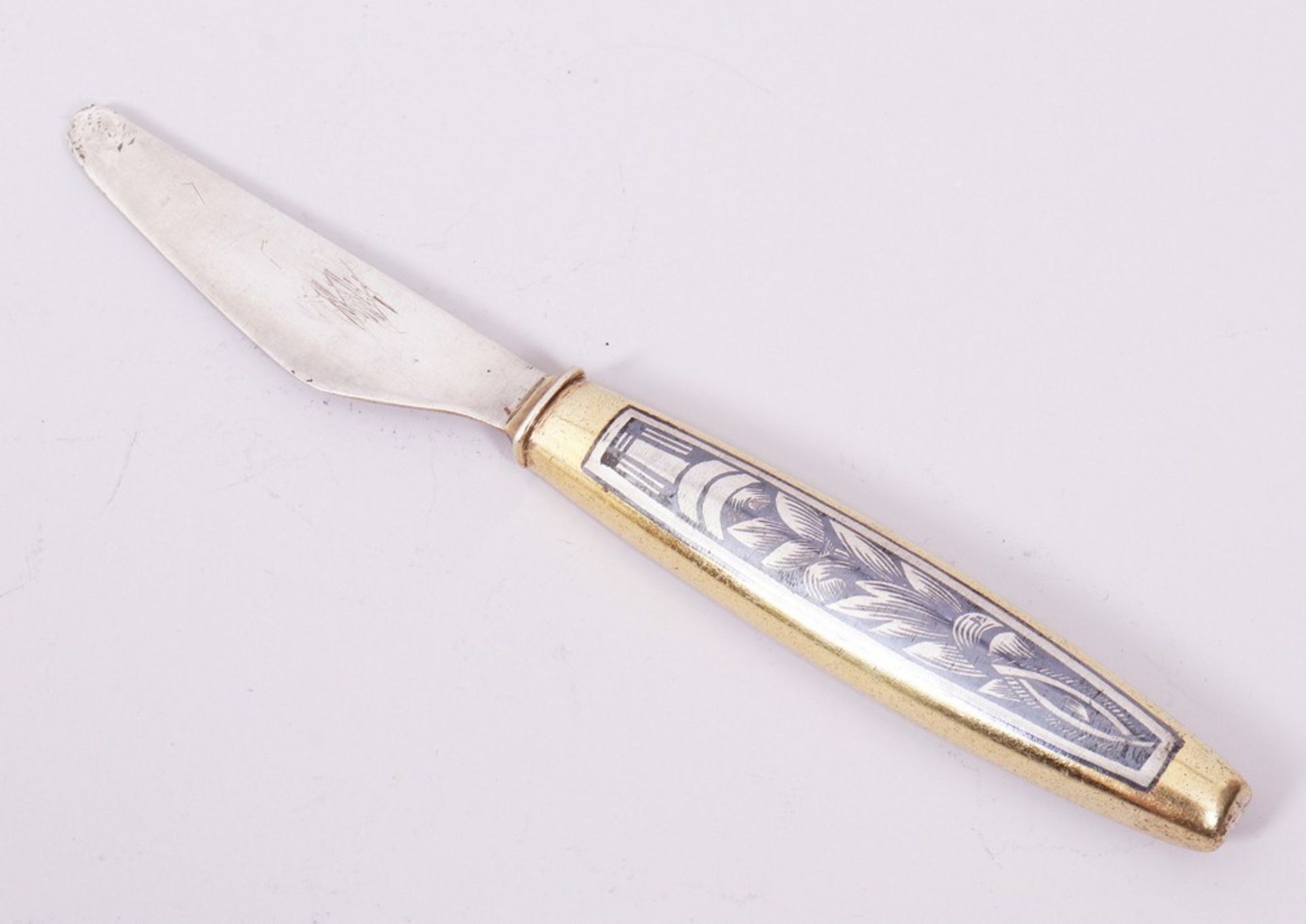 Butter knife, 875 silver, USSR, 2nd half 20th C. - Image 2 of 3