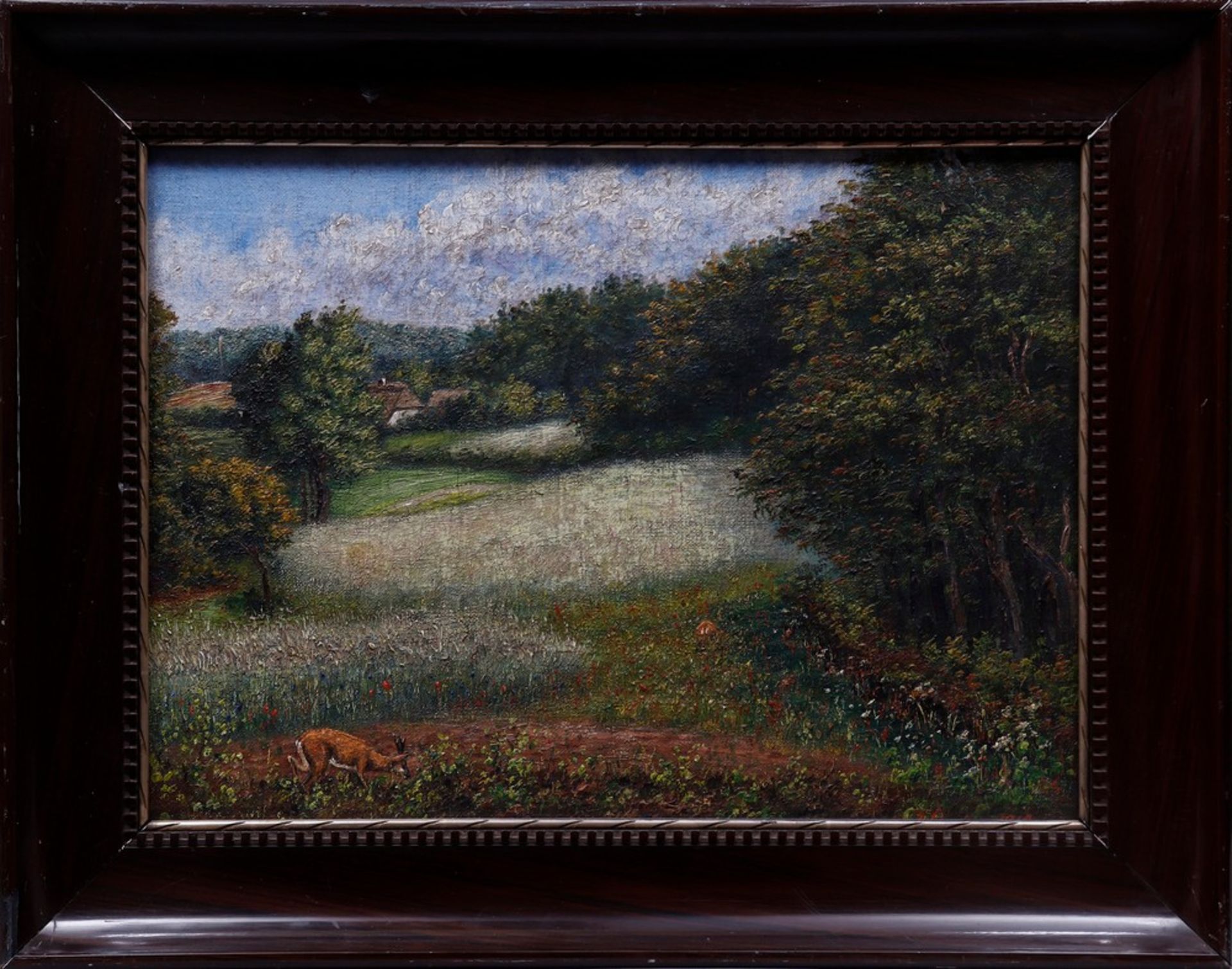 Sommerlandschaft mit äsendem Reh, 1910 