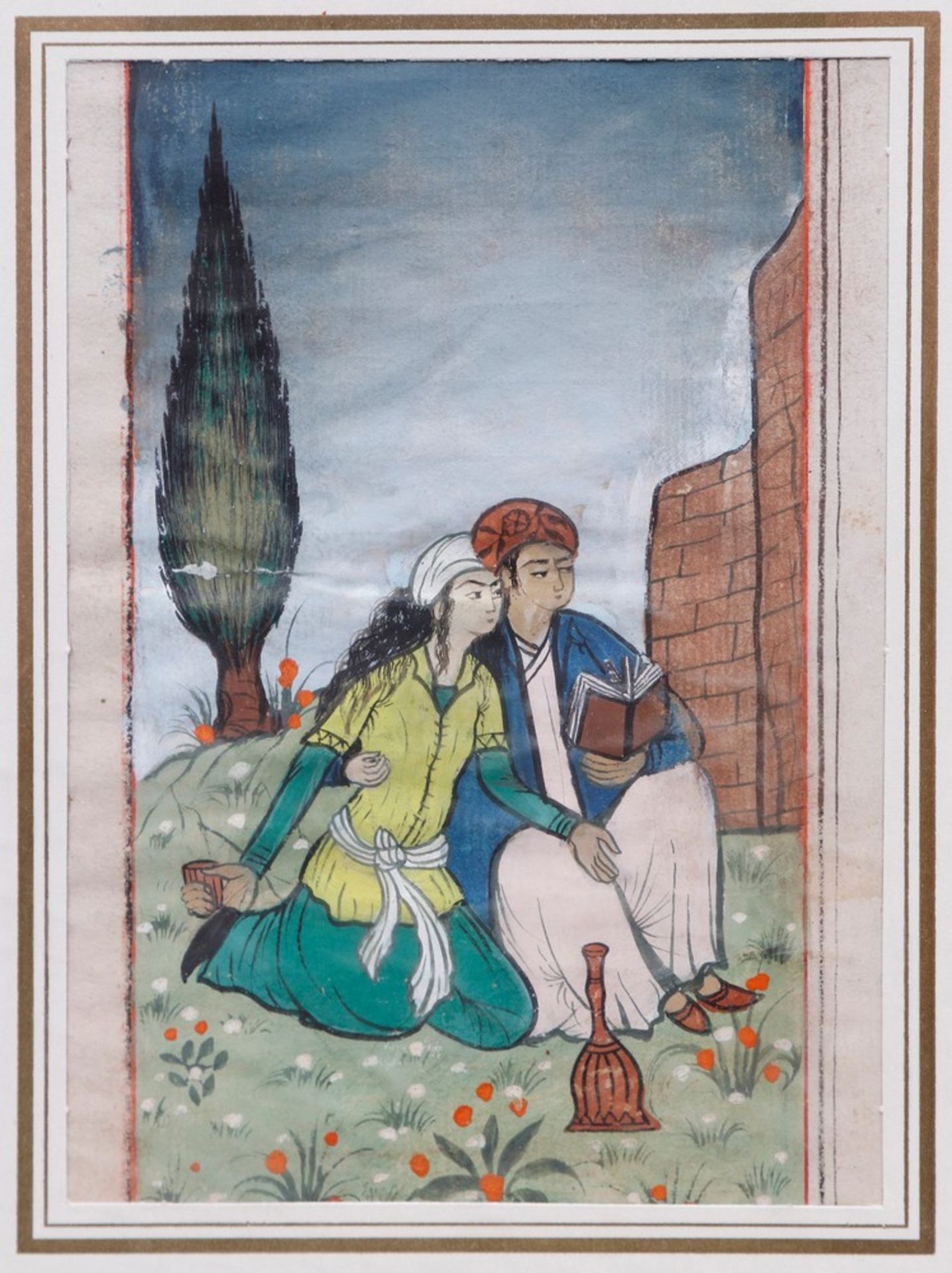 Indo-Persian miniature, probably late 19th C. - Image 2 of 2