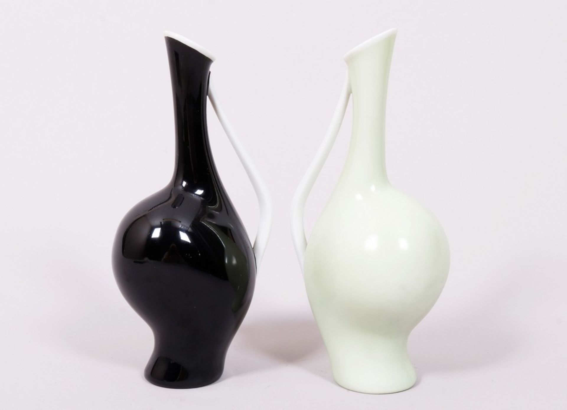 Paar Vasen "Schwangere Luise", Entwurf Fritz Heidenreich für Rosenthal AG, Ausführung Kunstabteilun - Bild 3 aus 6