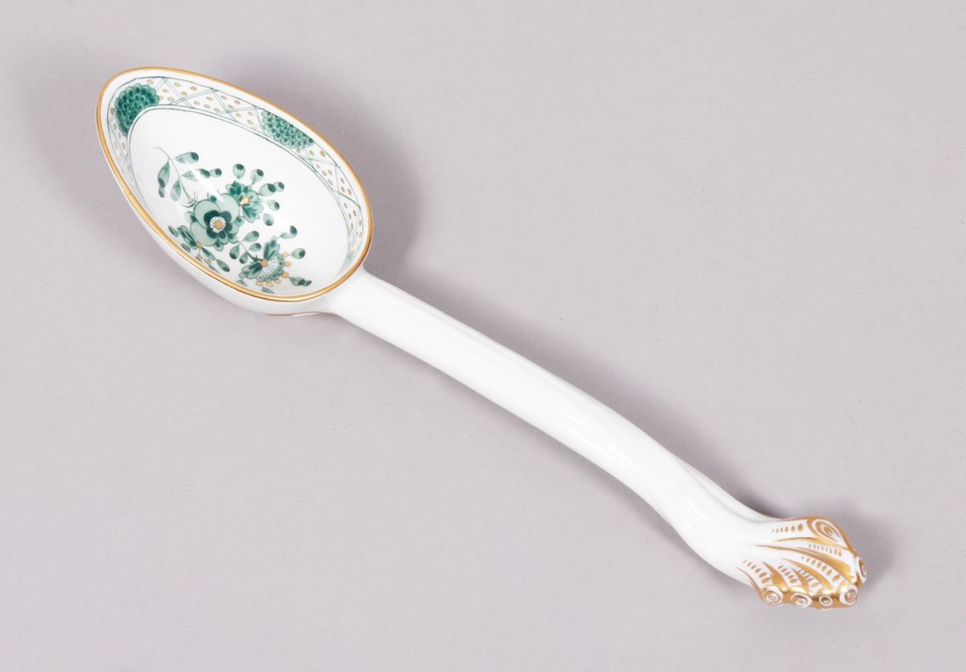 Spoon, Meissen, “Indisch Grün” decor, probably 1951