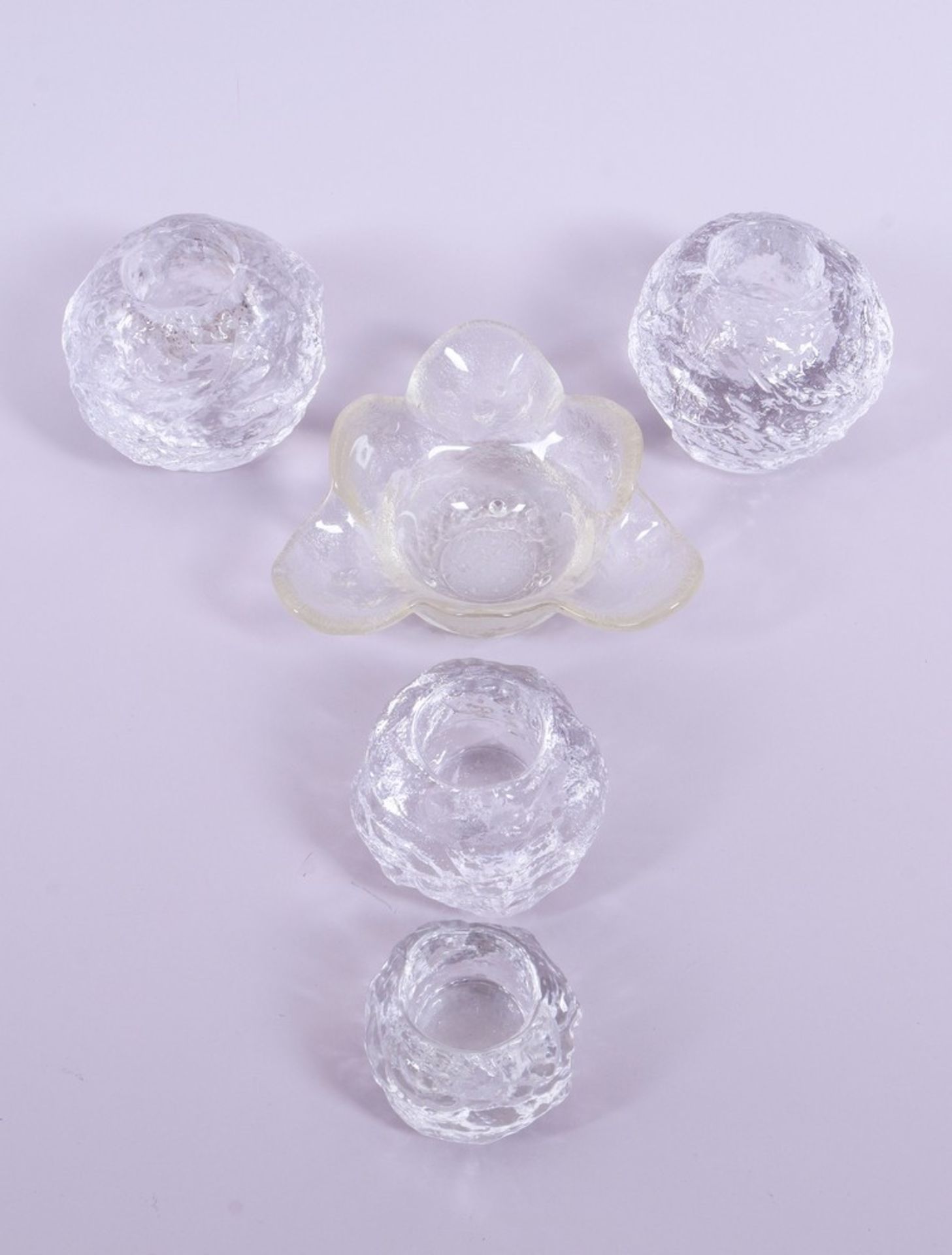 4 candle holders, Kosta Boda, 20th C. - Image 3 of 4