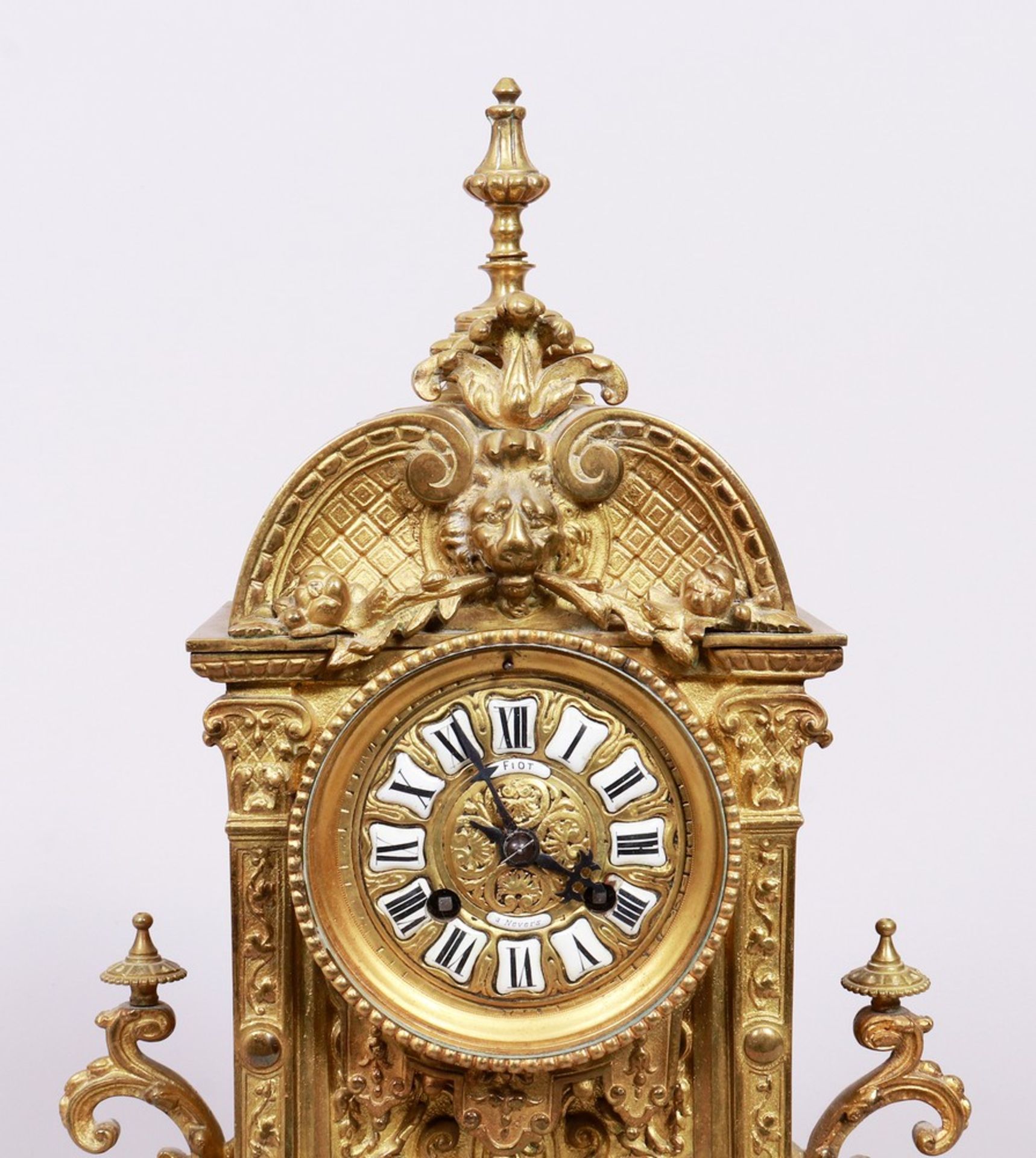 Historicism table clock, Japy Frères, France, late 19th C. - Image 2 of 8